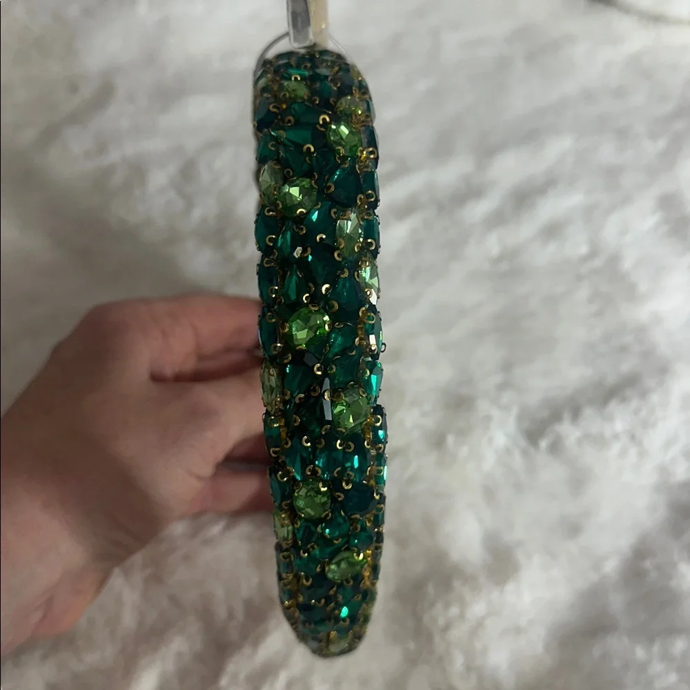 Sunday State green jeweled headband
